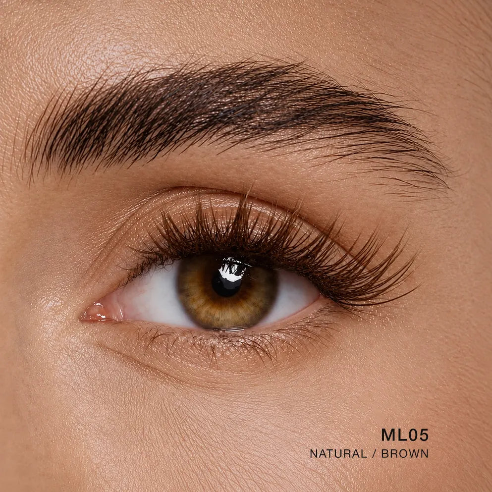 brown natural lash clusters